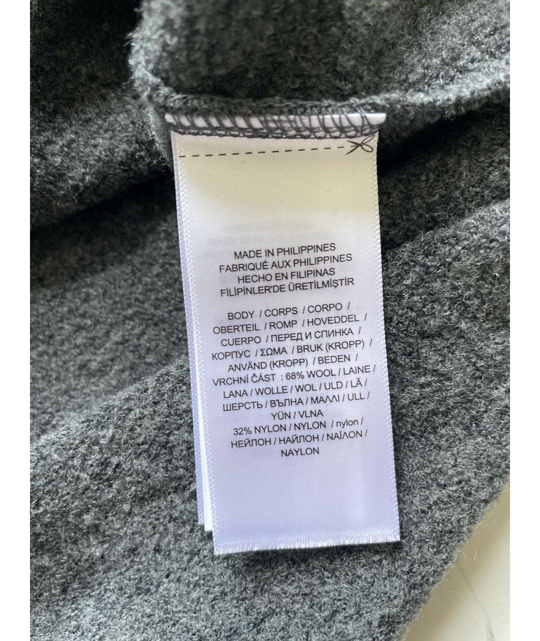 POLO RALPH LAUREN Антрацитовое шерстяное повседневное платье, фото 6