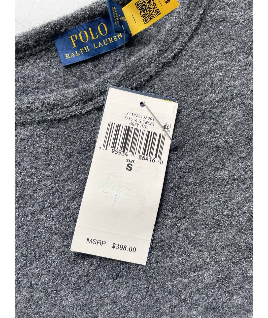 POLO RALPH LAUREN Антрацитовое шерстяное повседневное платье, фото 5