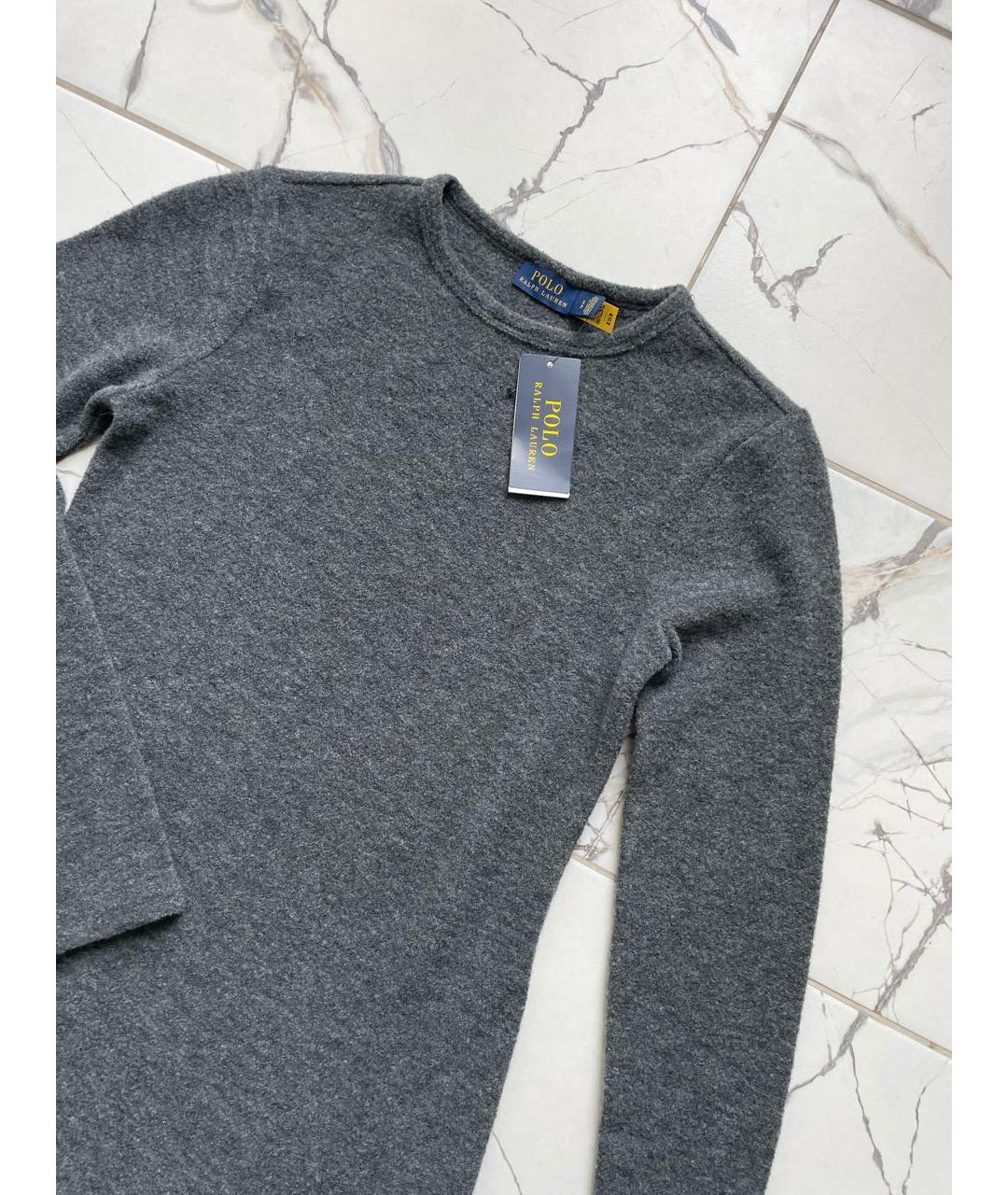 POLO RALPH LAUREN Антрацитовое шерстяное повседневное платье, фото 2