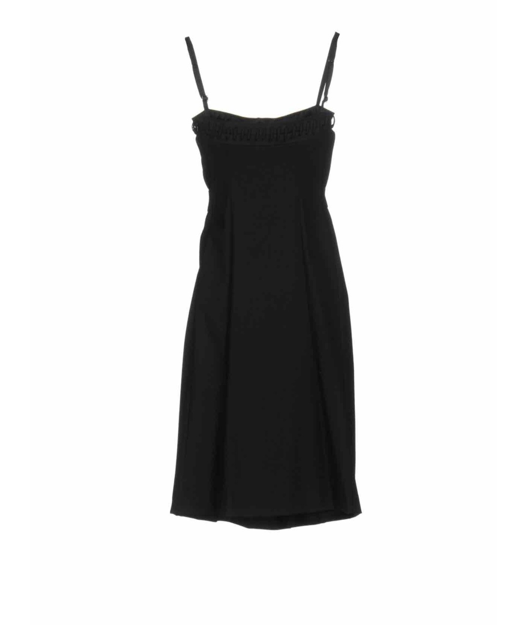 NEIL BARRETT Черное шерстяное повседневное платье, фото 2