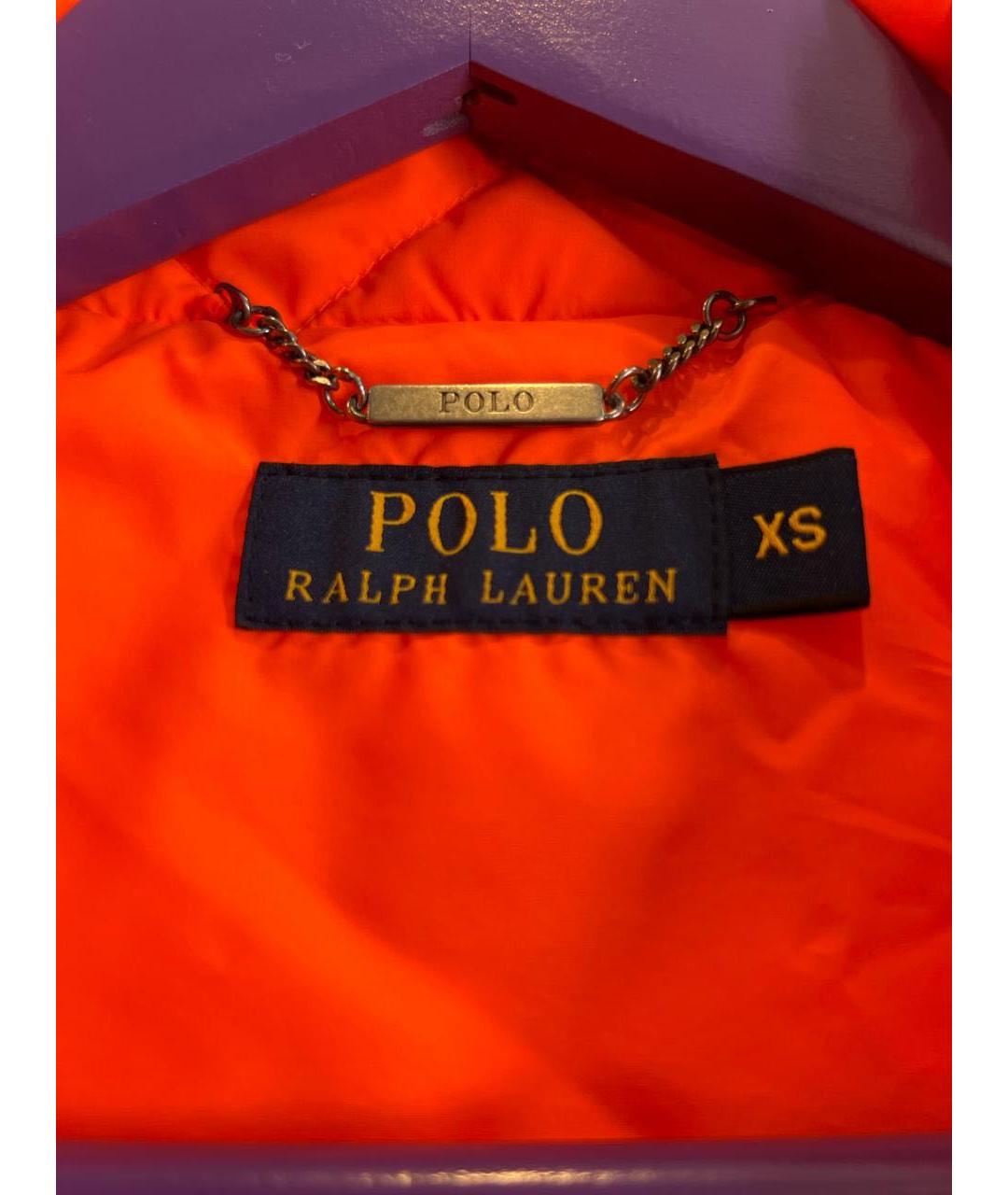 POLO RALPH LAUREN Оранжевый полиэстеровый жилет, фото 3