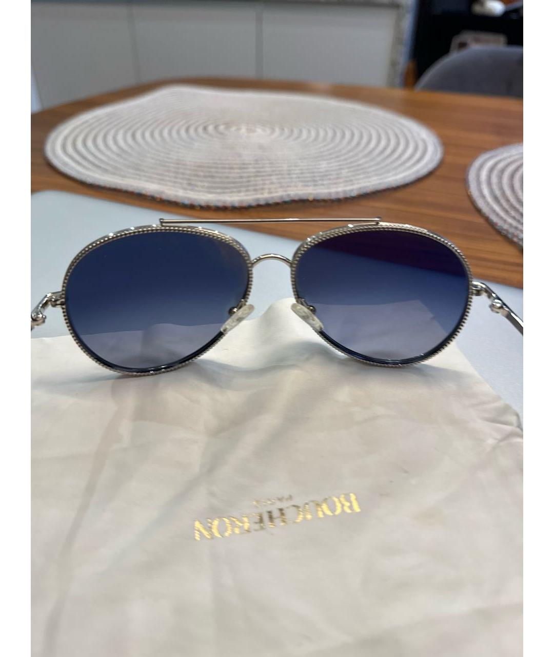 BOUCHERON Темно-синие металлические солнцезащитные очки, фото 8