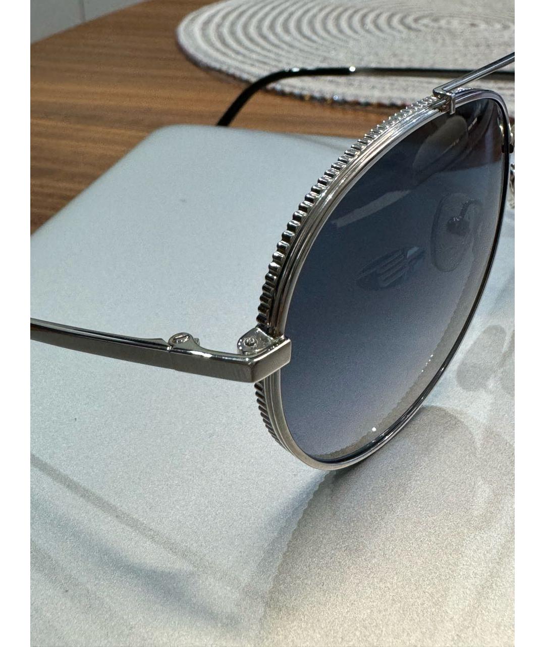 BOUCHERON Темно-синие металлические солнцезащитные очки, фото 3