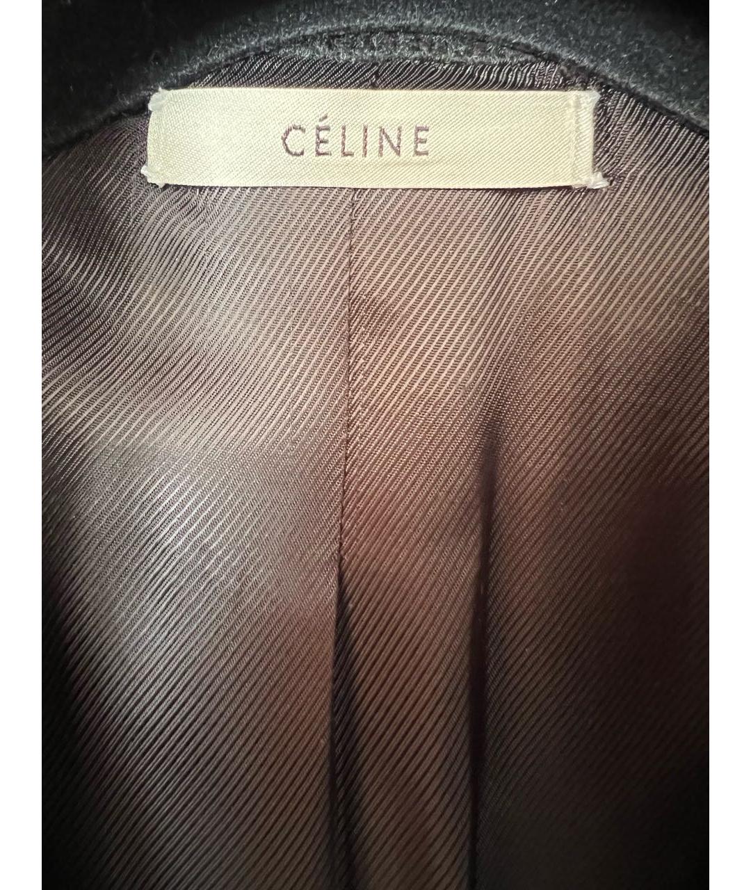 CELINE PRE-OWNED Серое шерстяное пальто, фото 3