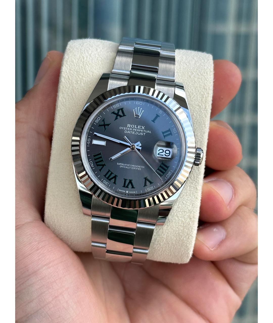 ROLEX Серебряные часы из белого золота, фото 3