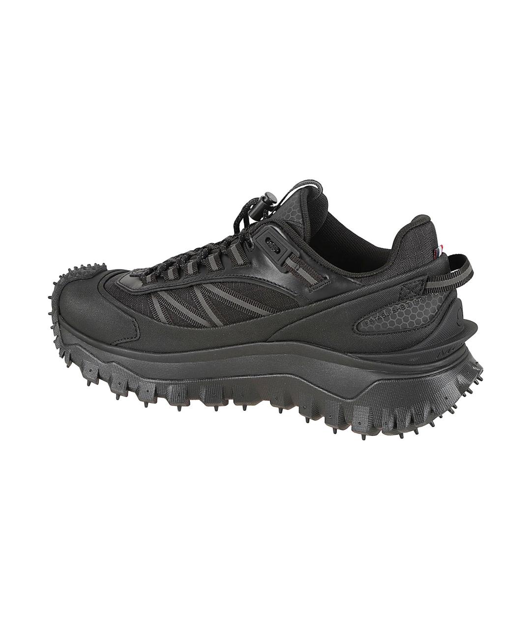 MONCLER Черные синтетические низкие кроссовки / кеды, фото 3