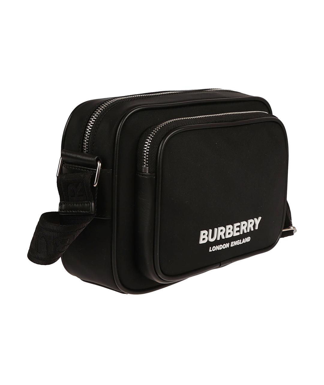 BURBERRY Черная синтетическая сумка на плечо, фото 3