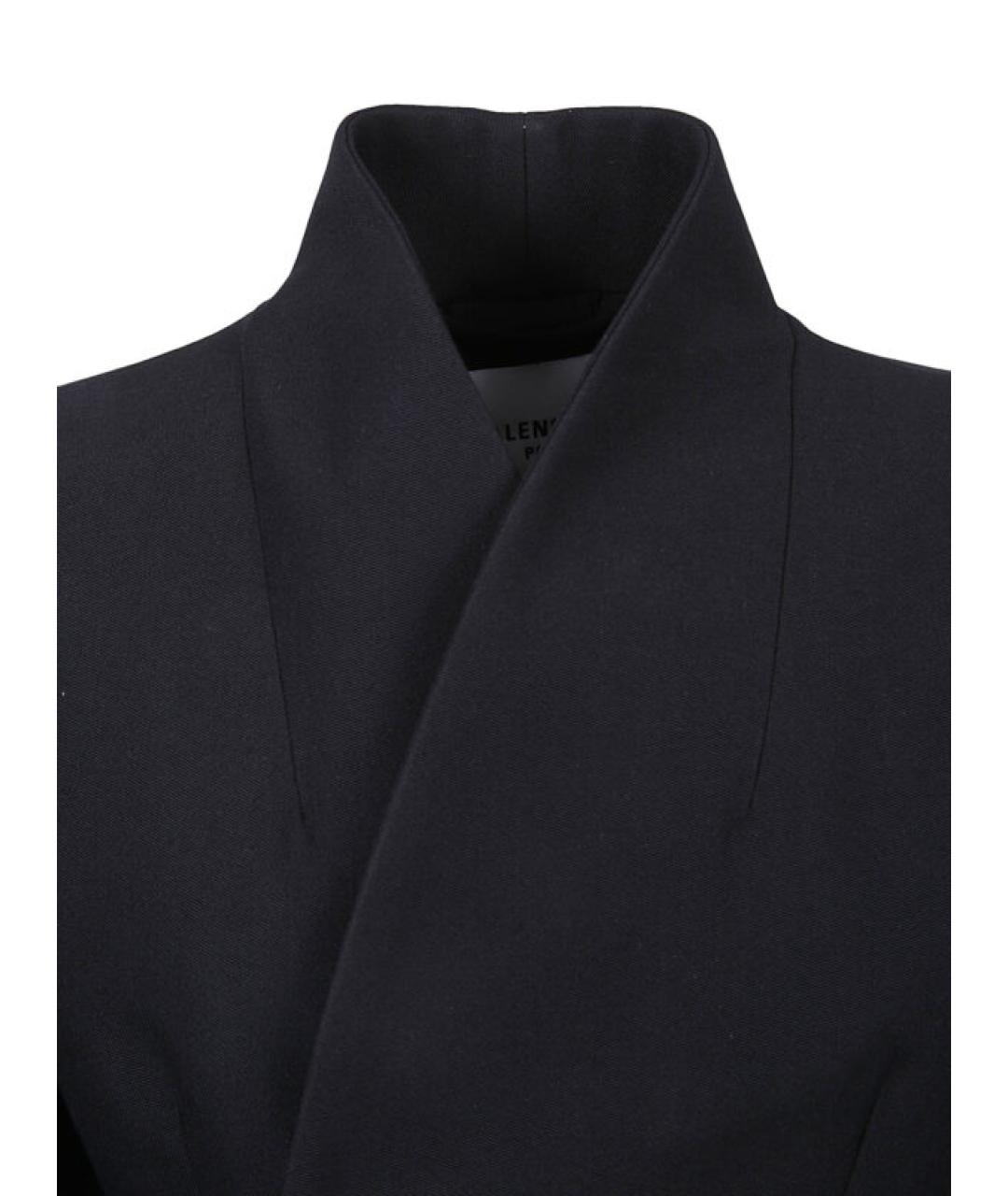 BALENCIAGA Черное шерстяное пальто, фото 3