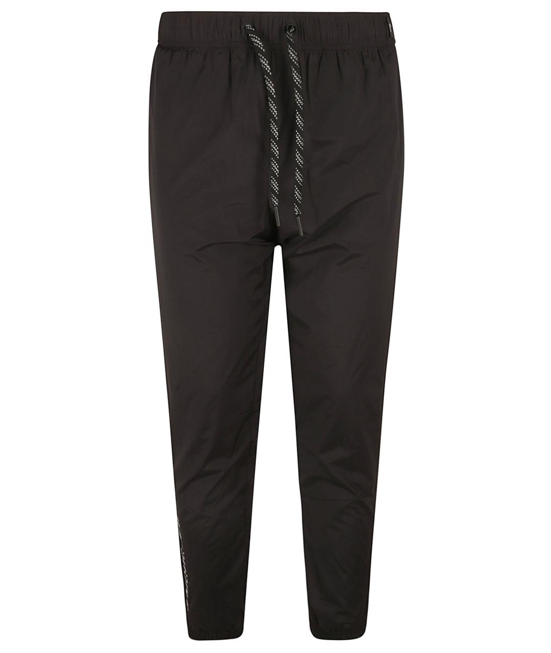 MONCLER GRENOBLE Черные полиамидовые повседневные брюки, фото 1