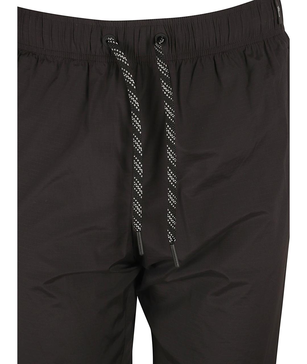 MONCLER GRENOBLE Черные полиамидовые повседневные брюки, фото 3