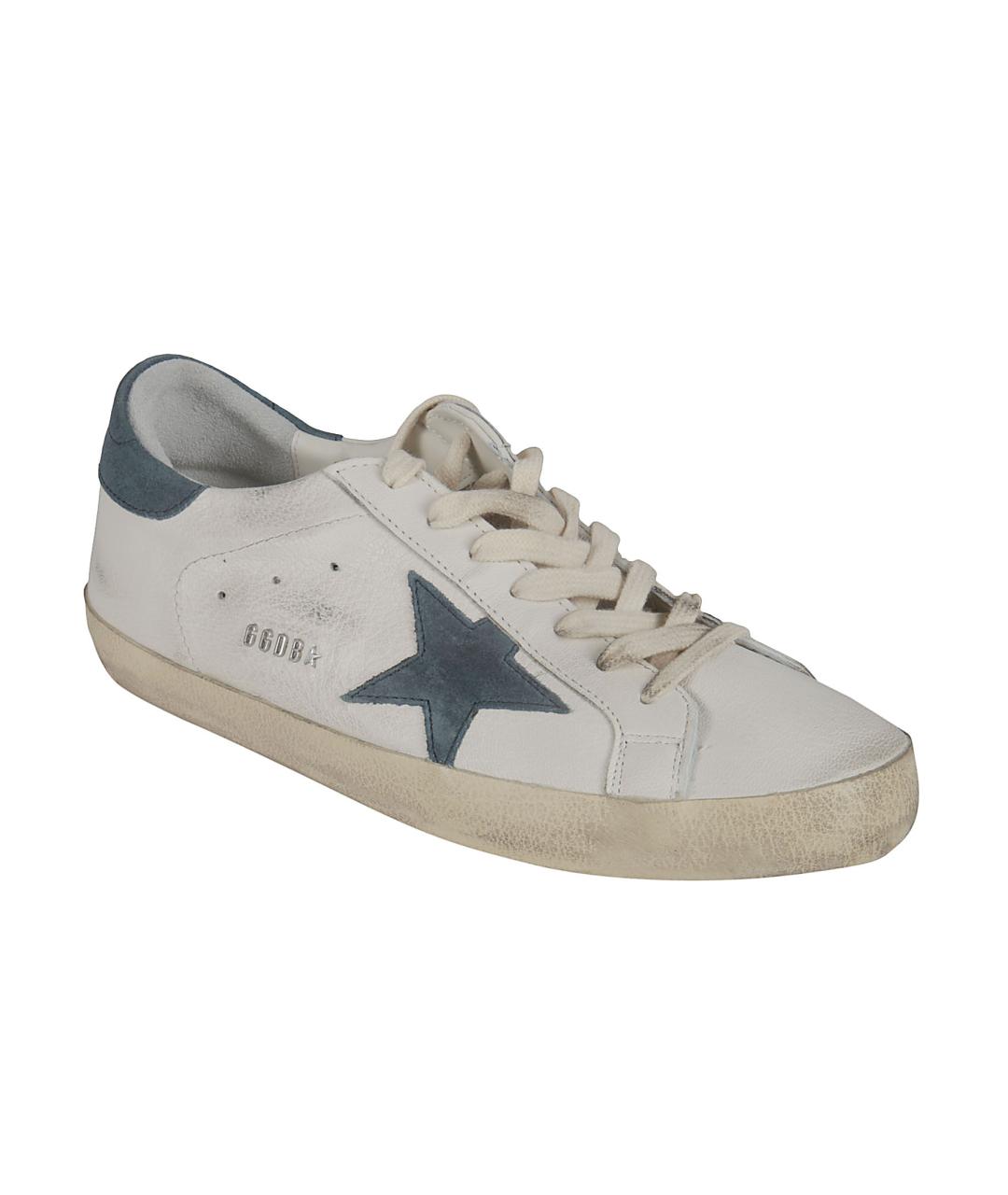 GOLDEN GOOSE DELUXE BRAND Белые кожаные низкие кроссовки / кеды, фото 2