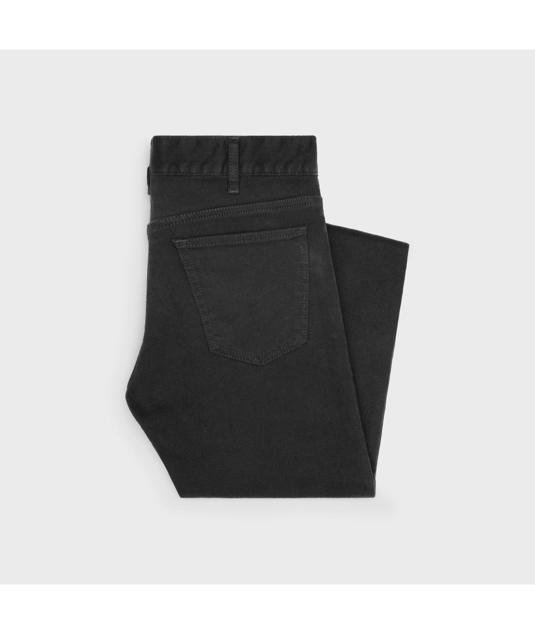 CELINE Черные хлопковые джинсы слим, фото 2