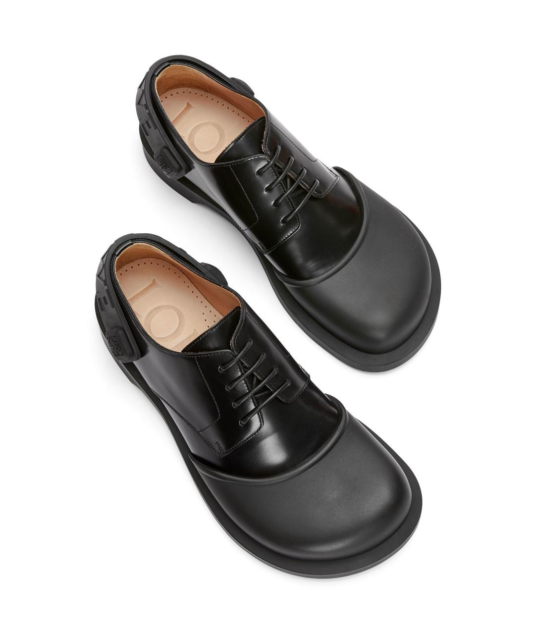 LOEWE Черные кожаные туфли, фото 3