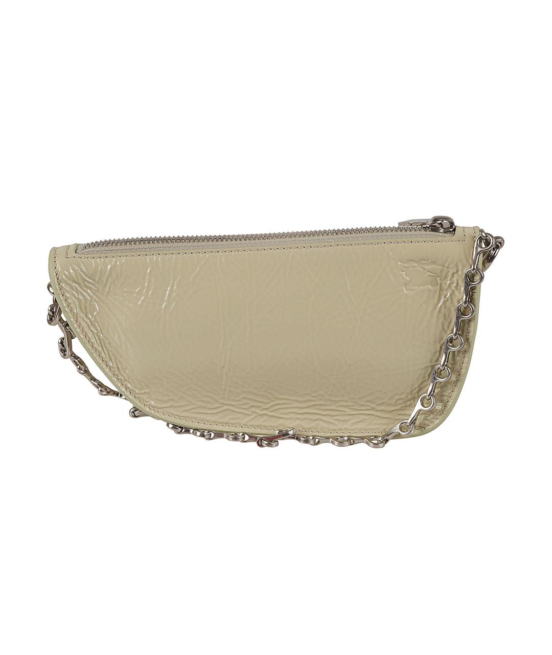 BURBERRY Бежевая сумка через плечо из лакированной кожи, фото 2