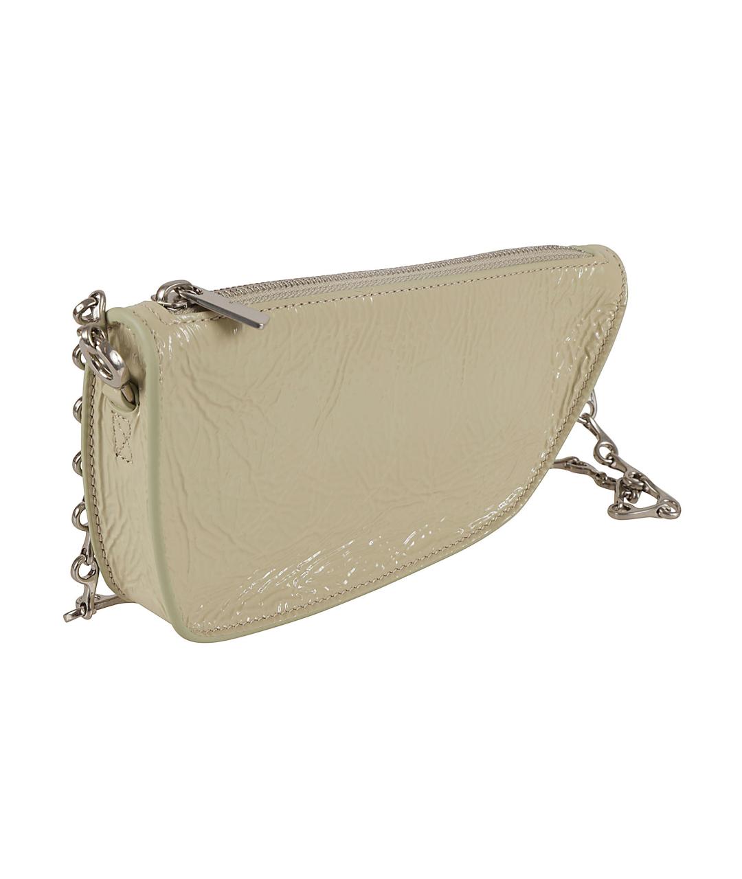 BURBERRY Бежевая сумка через плечо из лакированной кожи, фото 3