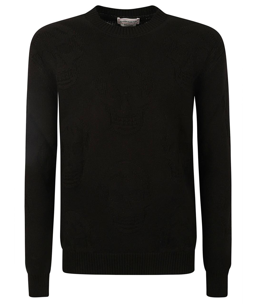 ALEXANDER MCQUEEN Черный хлопковый джемпер / свитер, фото 1