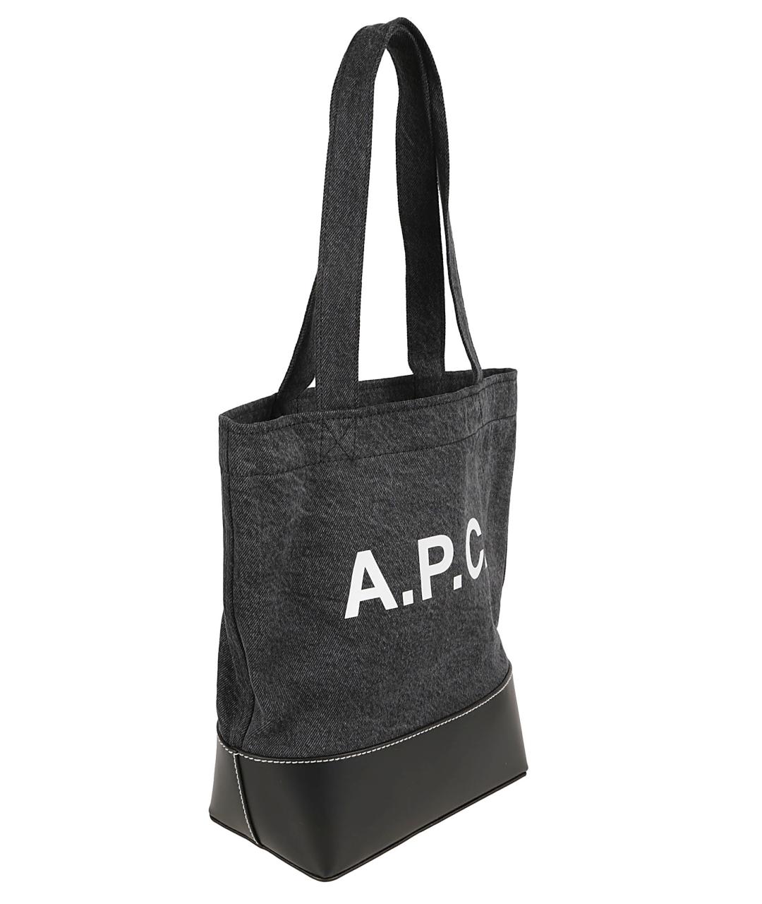 A.P.C. Черная сумка тоут, фото 3
