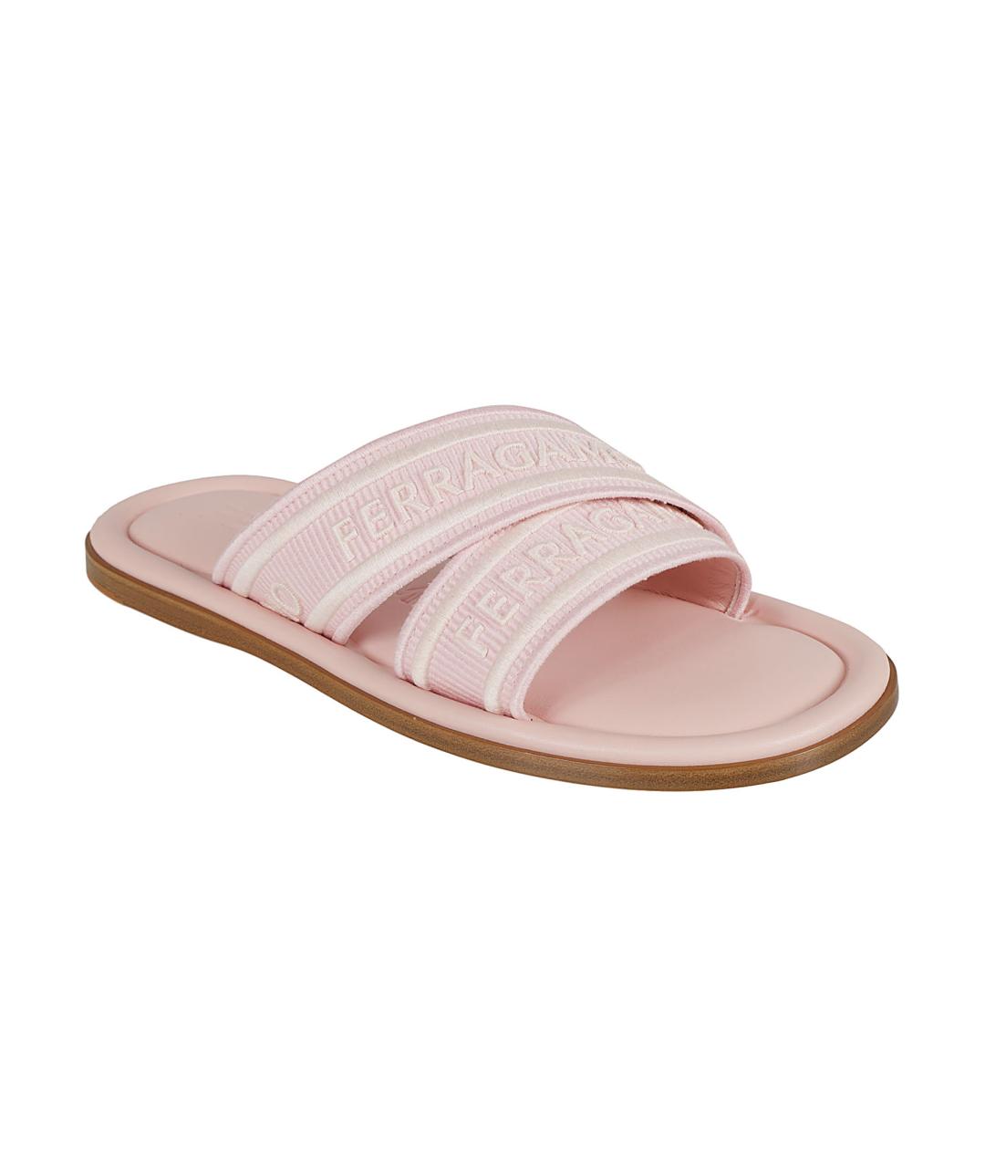 FERRAGAMO Розовые шлепанцы, фото 2