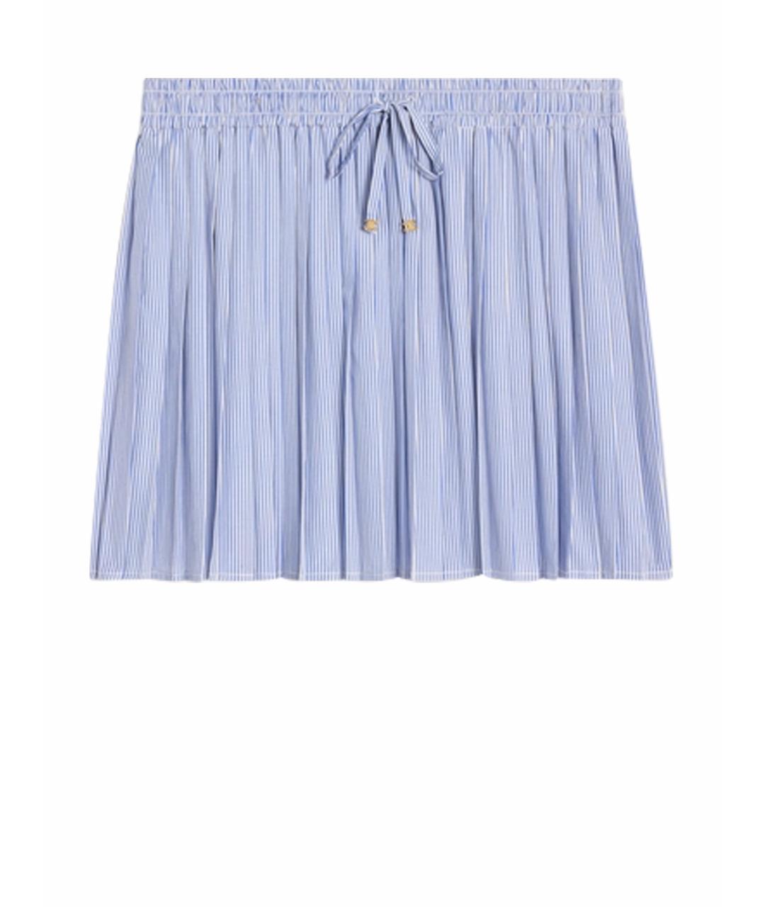 CELINE Голубая хлопковая юбка мини, фото 1