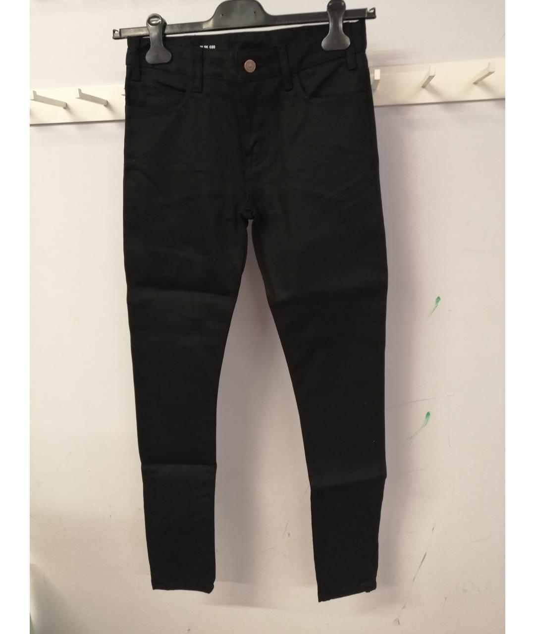 CELINE PRE-OWNED Черные хлопко-эластановые джинсы слим, фото 5
