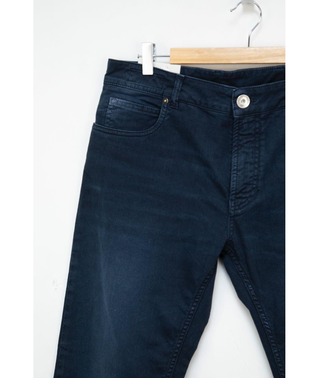 ELEVENTY Темно-синие хлопковые джинсы скинни, фото 4