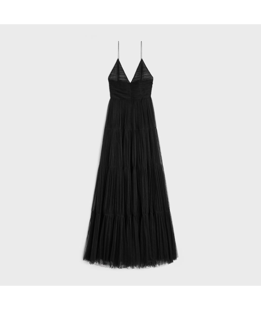 CELINE Черное шелковое вечернее платье, фото 5