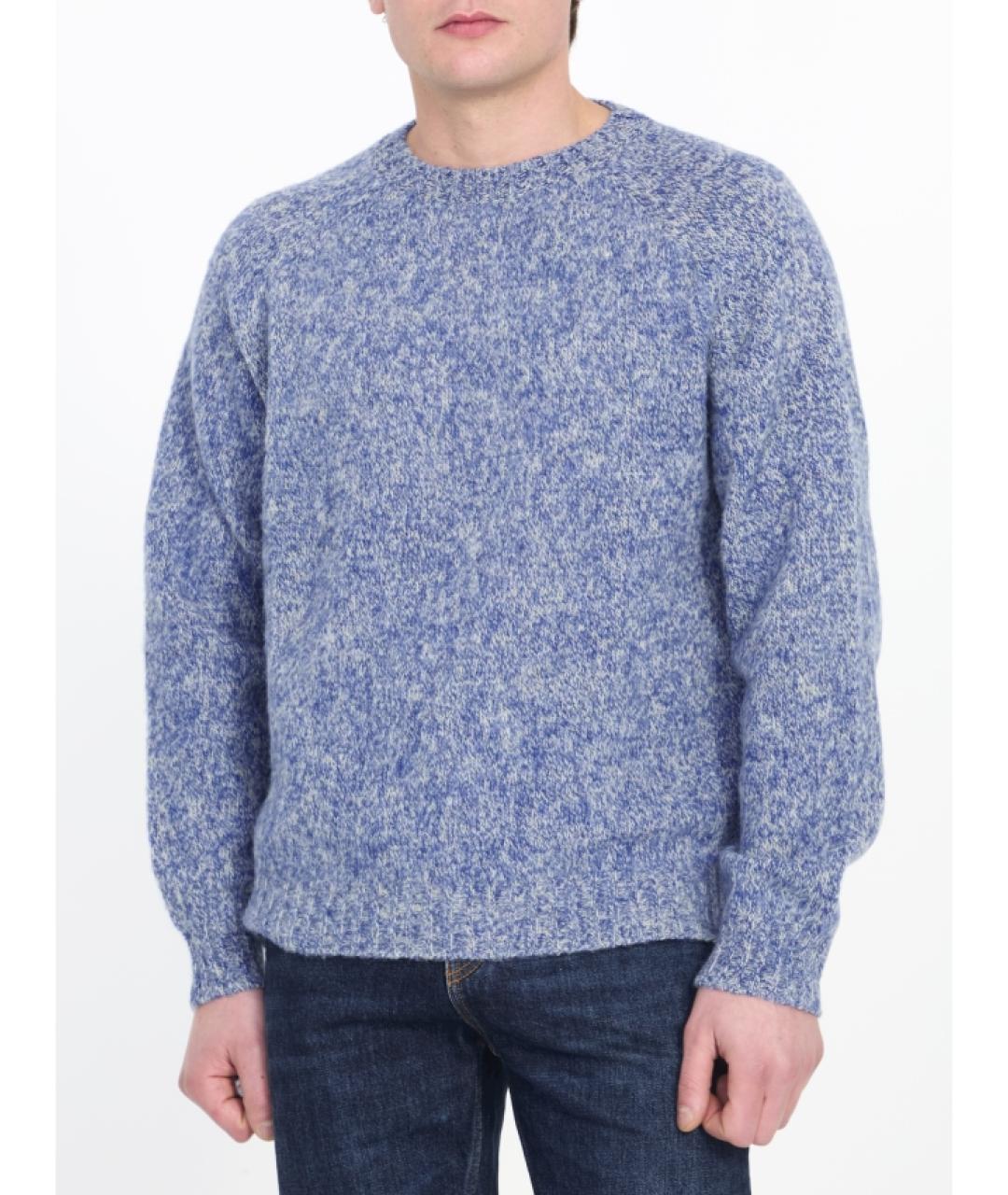 LOEWE Голубой шерстяной джемпер / свитер, фото 2