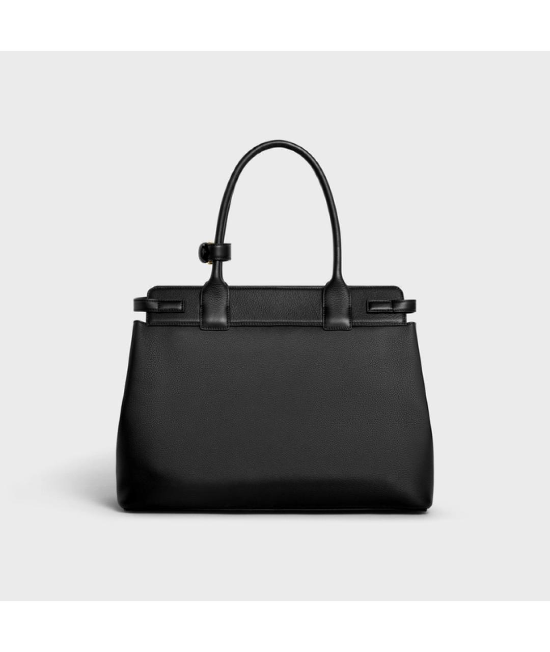 CELINE Черная кожаная сумка тоут, фото 3