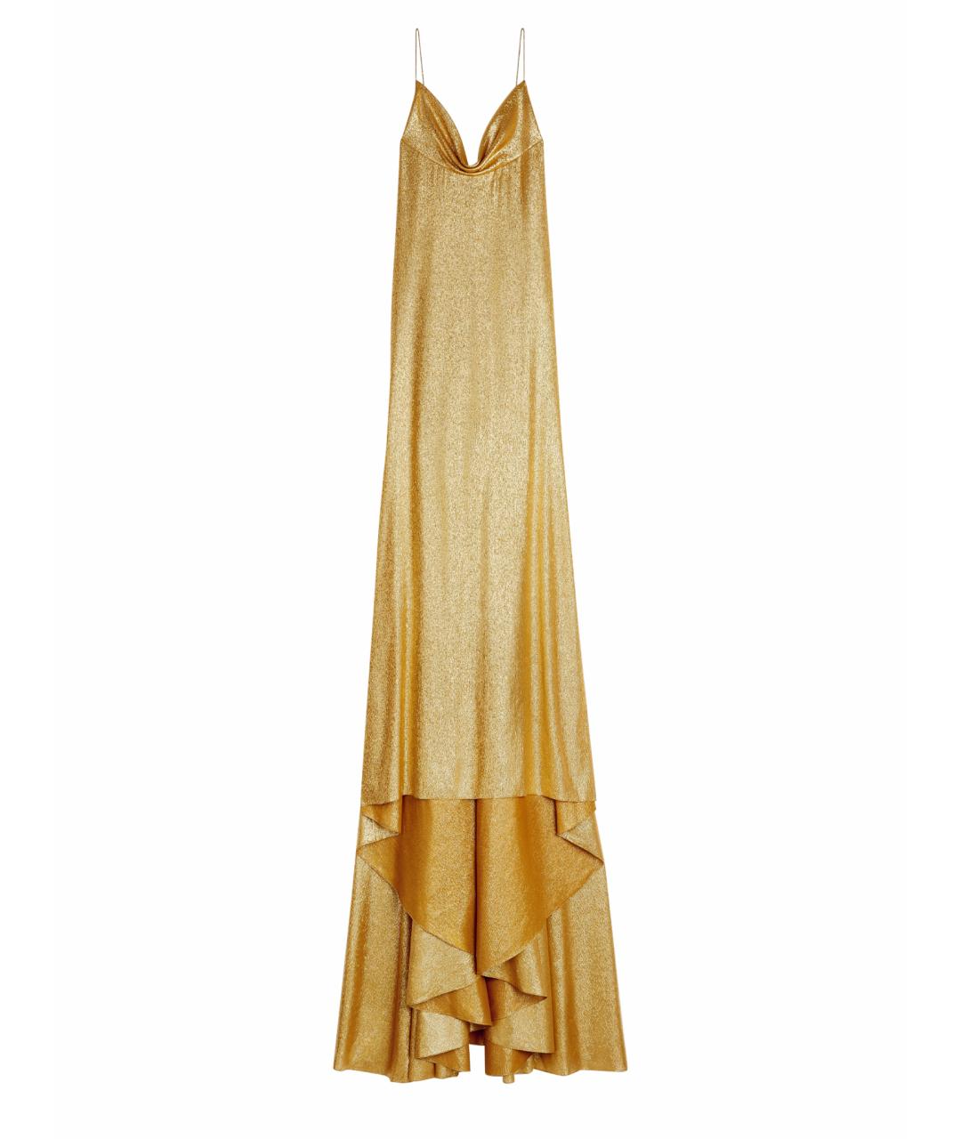CELINE Золотое шелковое вечернее платье, фото 1