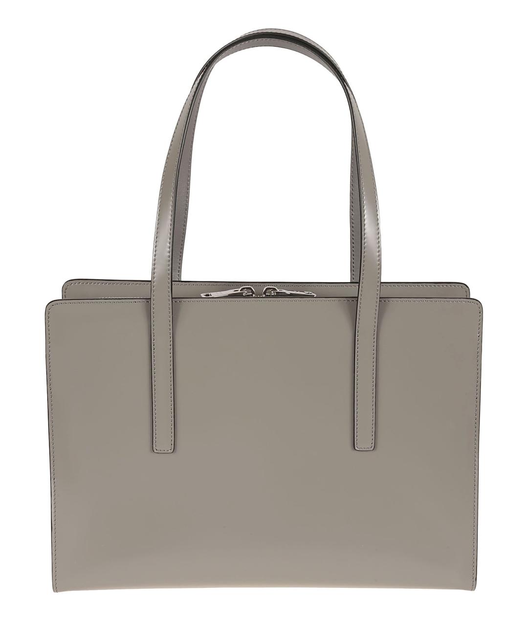 PRADA Серая кожаная сумка тоут, фото 2