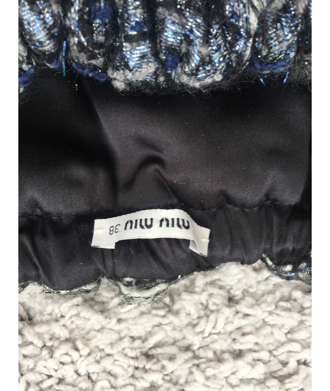 MIU MIU Мульти шерстяная юбка мини, фото 3