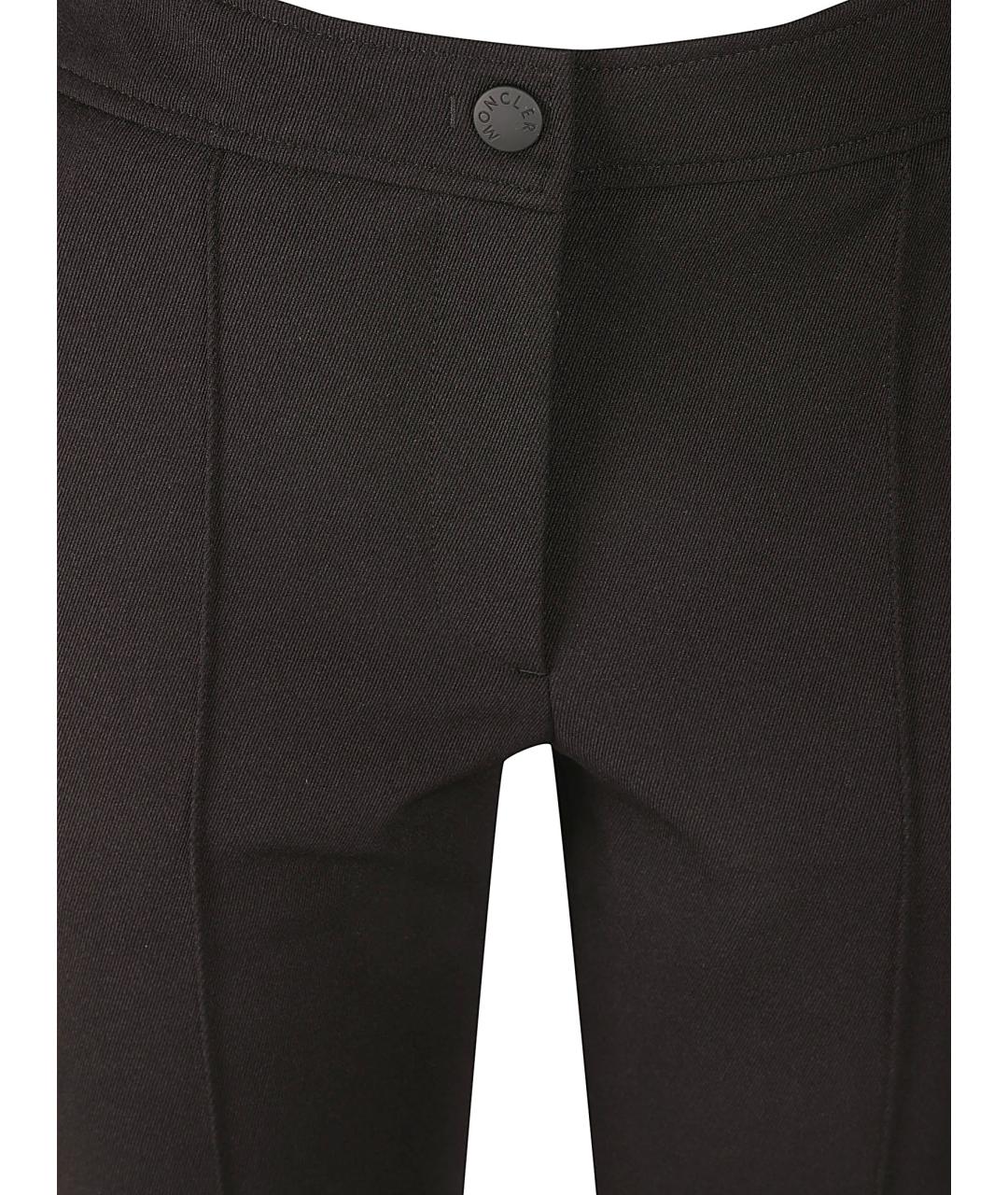 MONCLER GRENOBLE Черные полиамидовые прямые брюки, фото 3