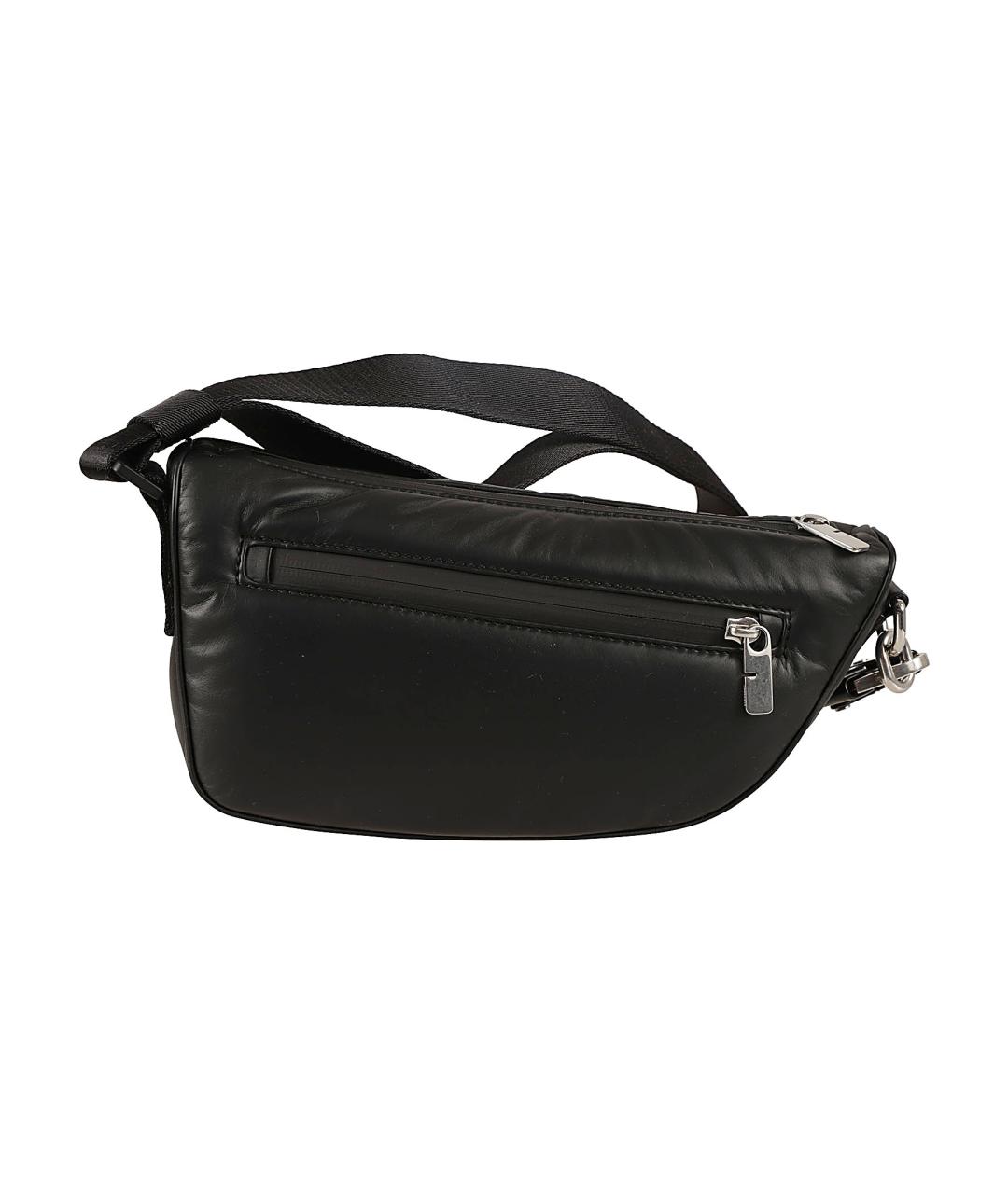 BURBERRY Черная кожаная сумка на плечо, фото 1