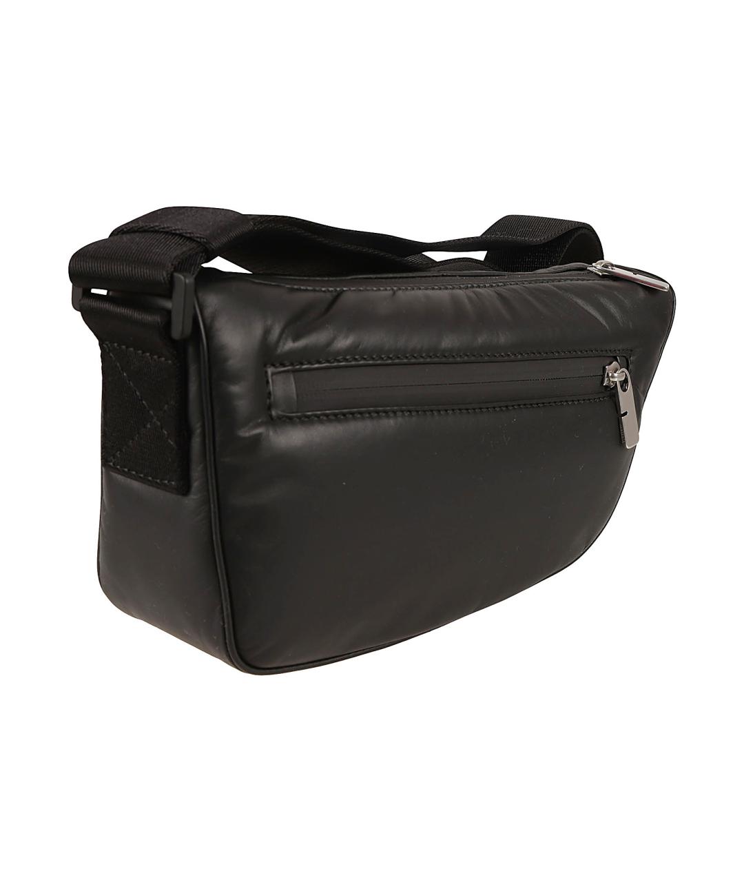 BURBERRY Черная кожаная сумка на плечо, фото 3