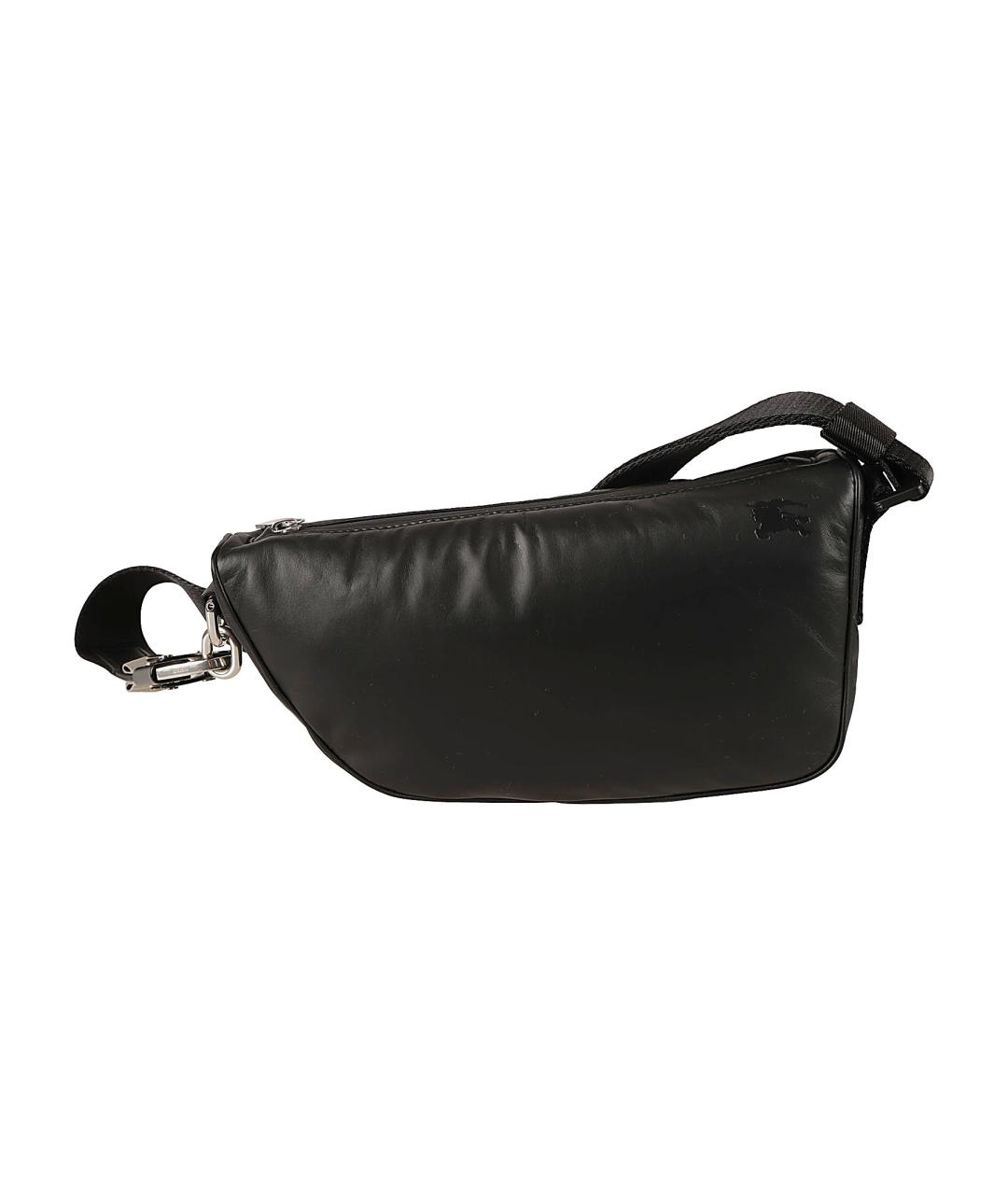 BURBERRY Черная кожаная сумка на плечо, фото 2