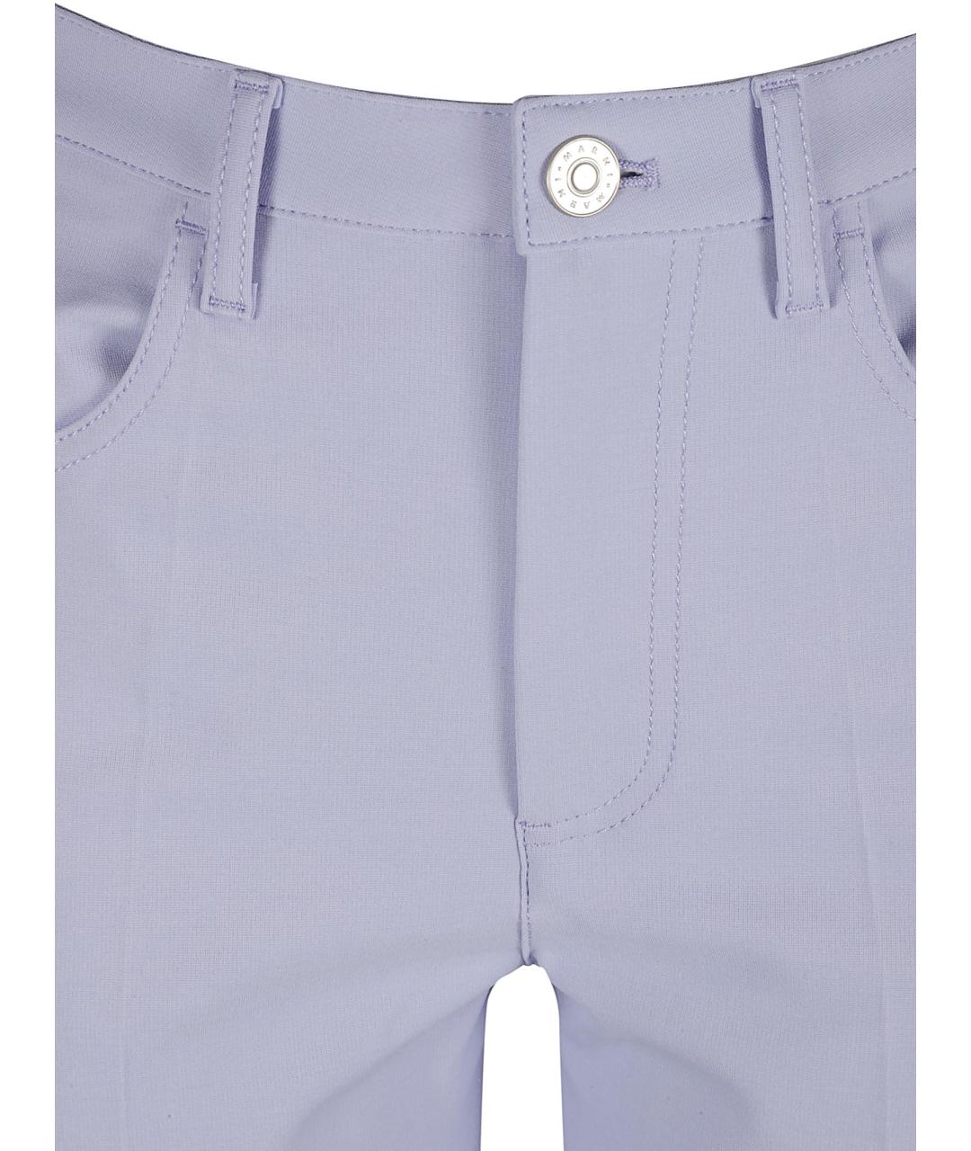 MARNI Фиолетовые вискозные прямые брюки, фото 3