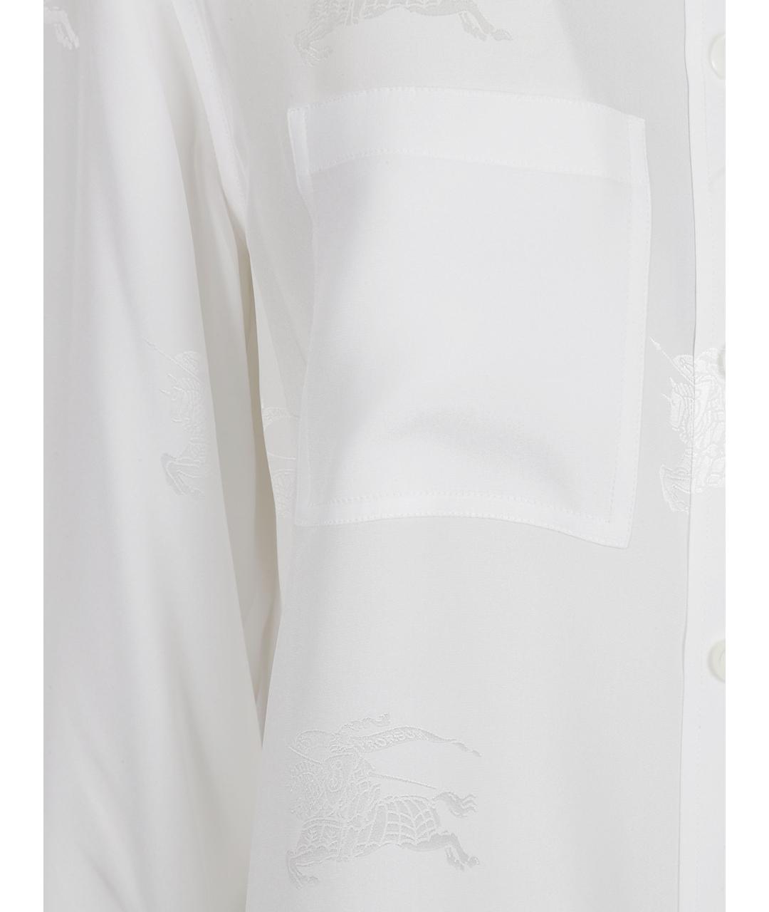 BURBERRY Белая шелковая рубашка, фото 3