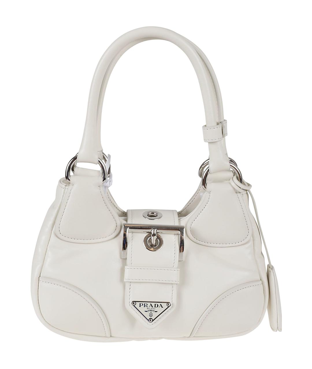 PRADA Белая кожаная сумка тоут, фото 1