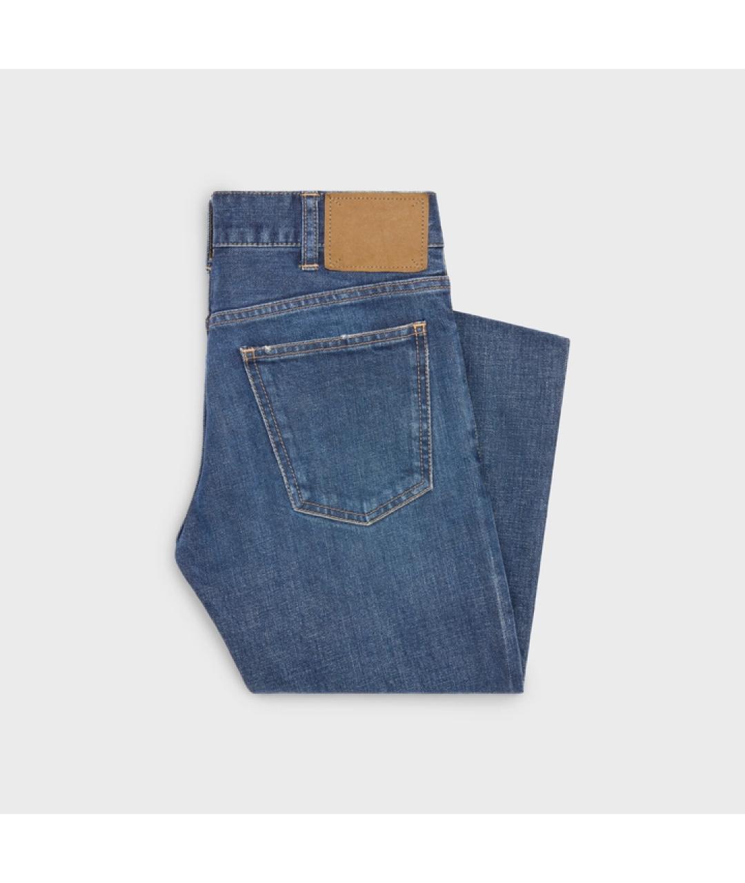 CELINE Синие хлопковые джинсы слим, фото 2