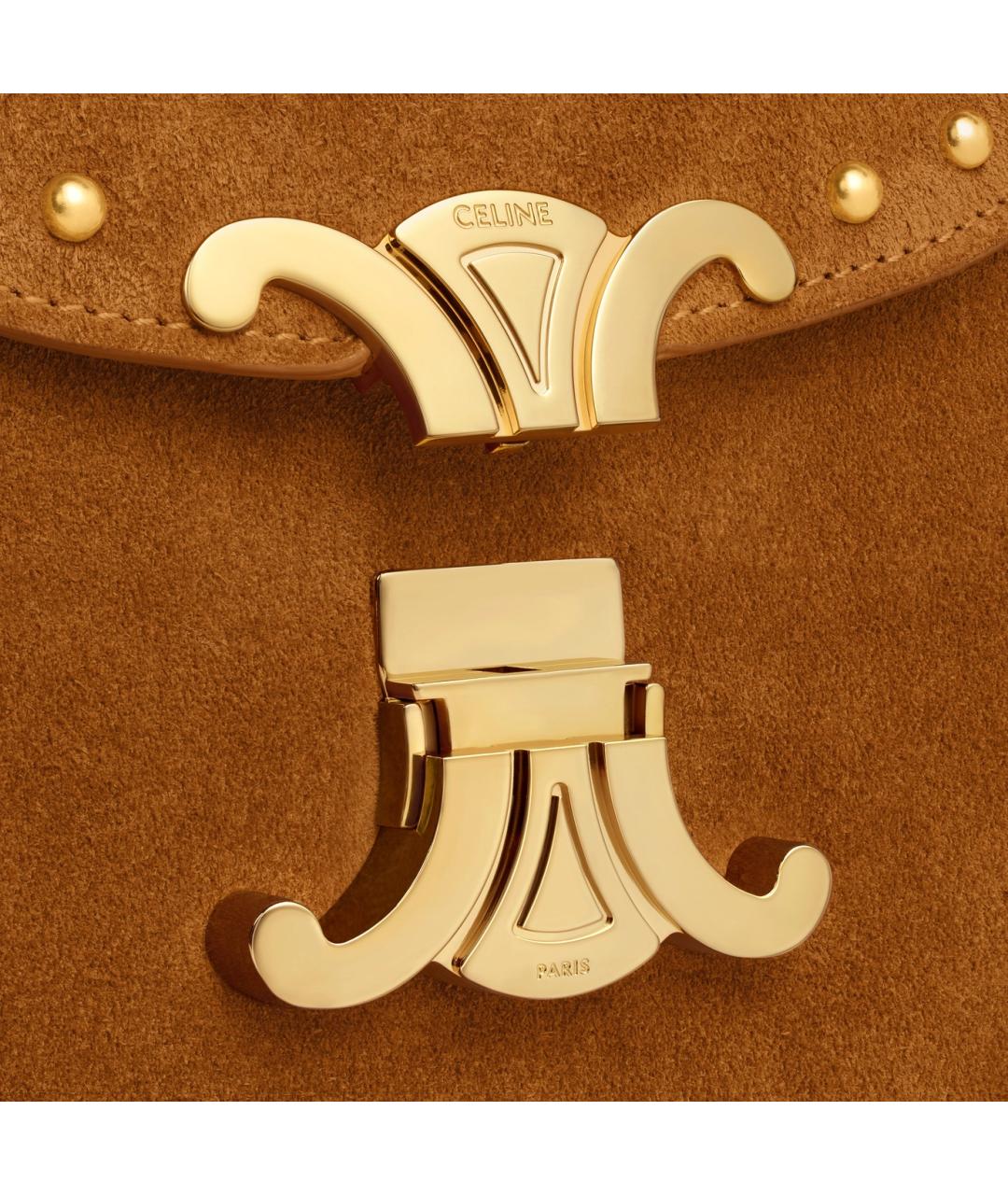 CELINE Коричневая кожаная сумка через плечо, фото 6