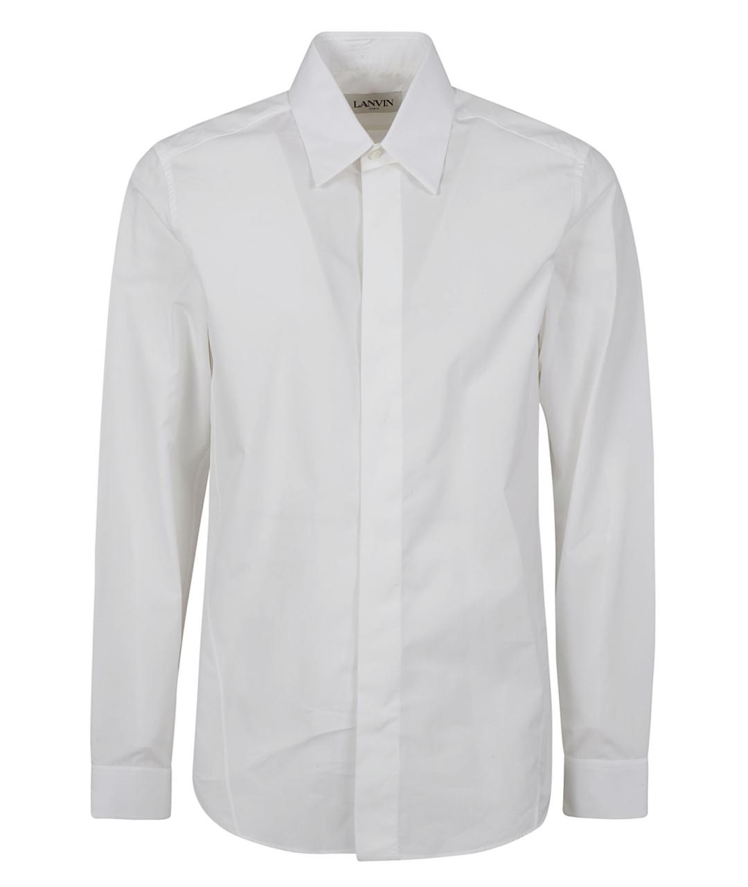 LANVIN Белая хлопковая кэжуал рубашка, фото 1