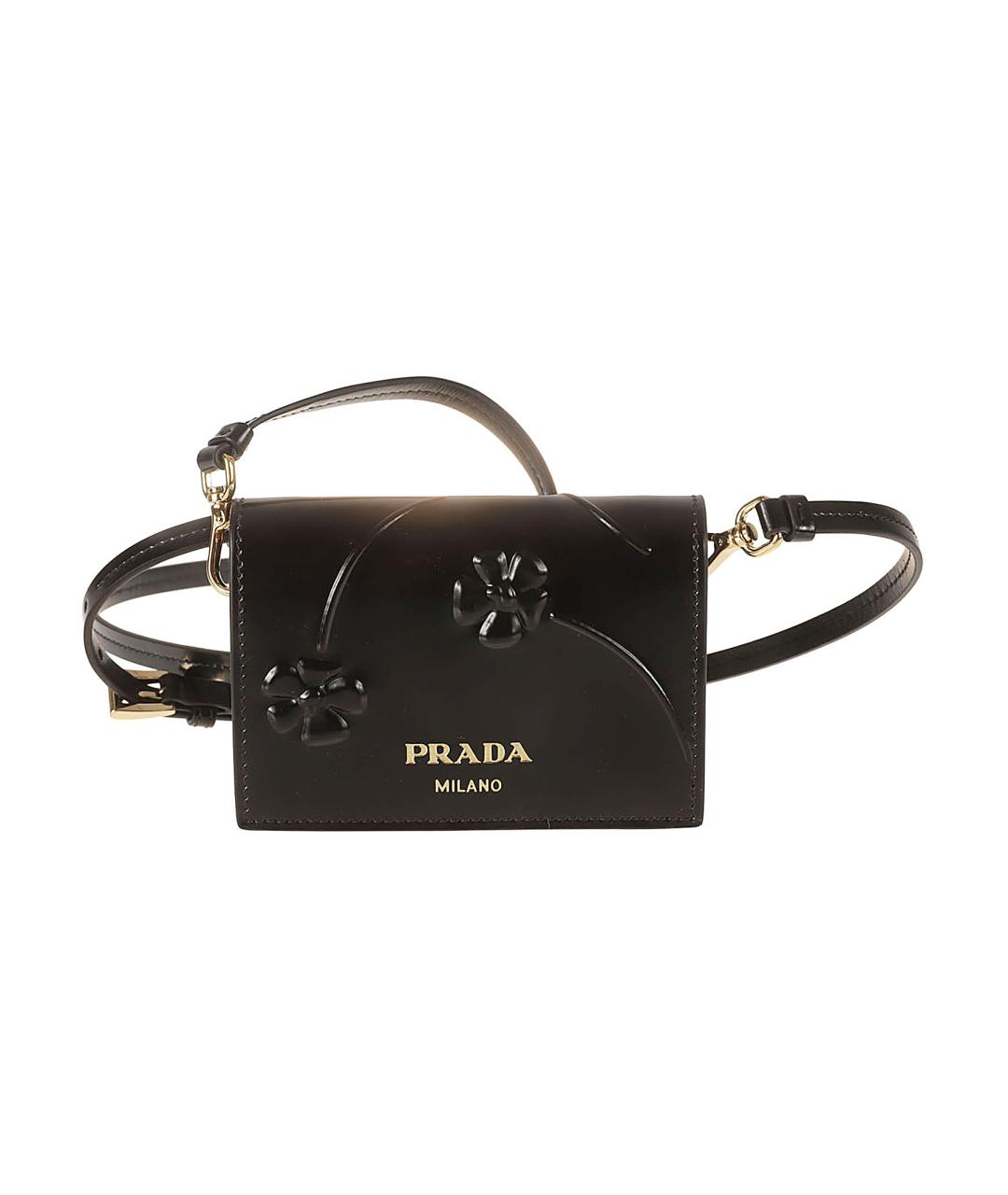 PRADA Черный кожаный кошелек, фото 2
