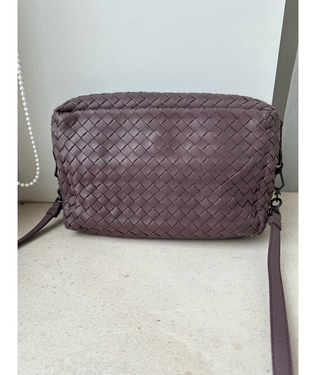 BOTTEGA VENETA Фиолетовая кожаная сумка через плечо, фото 4