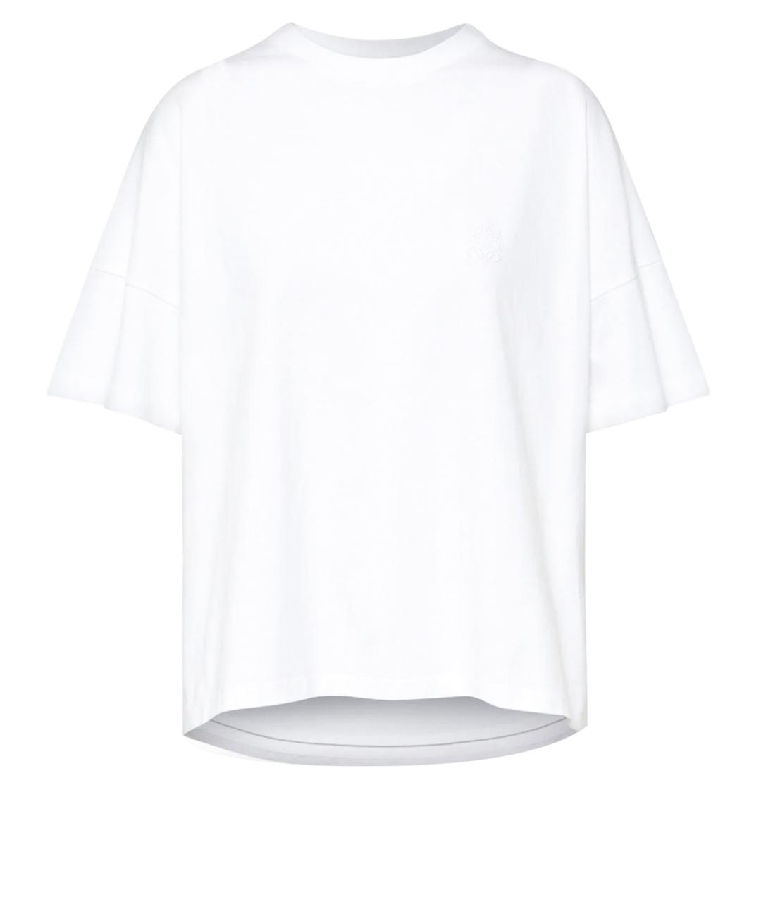 LOEWE Белая хлопковая футболка, фото 1