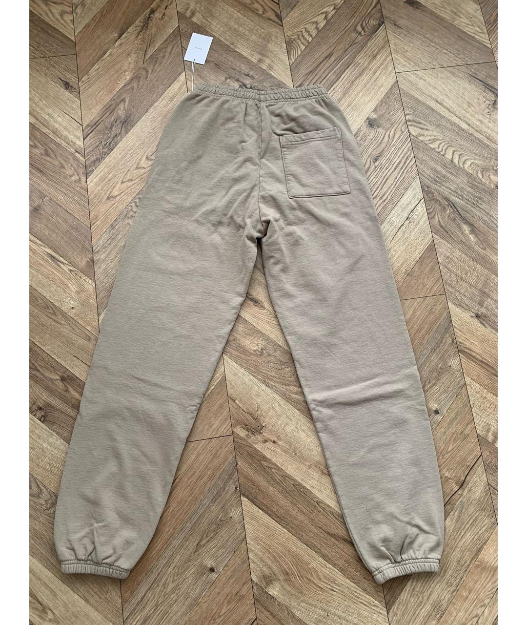 SPORTY AND RICH Бежевые хлопковые спортивные брюки и шорты, фото 3