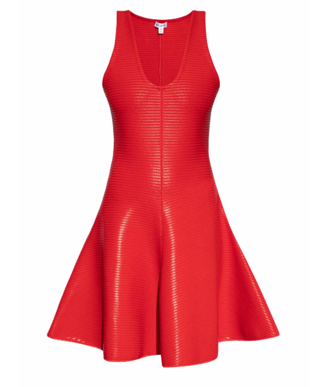 ALAIA Красное вискозное повседневное платье, фото 1