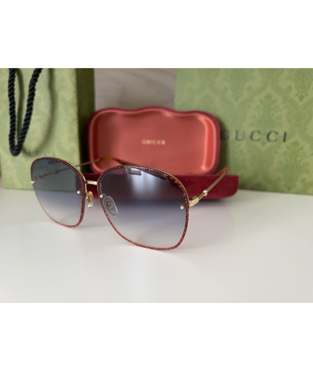 GUCCI Металлические солнцезащитные очки, фото 5