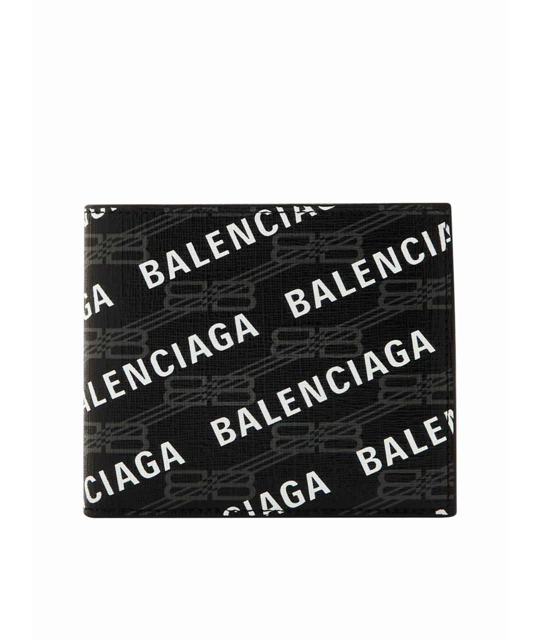 BALENCIAGA Черный кожаный кошелек, фото 1