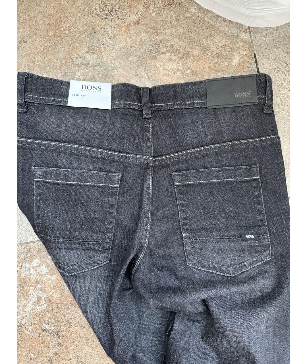 HUGO BOSS Черные хлопковые детские джинсы, фото 5