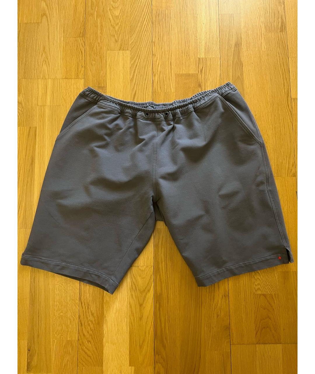 KITON Серые хлопко-эластановые шорты, фото 9